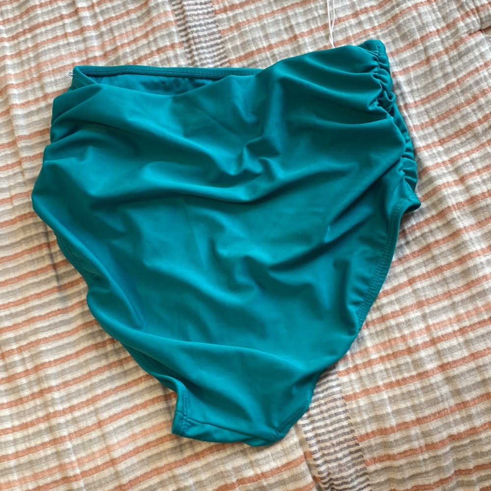 Nani XS Green Ruched Swim Bottoms - Picture 3 of 6
